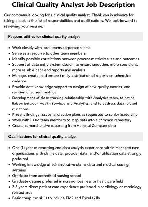 laboratory quality analyst job description|19.